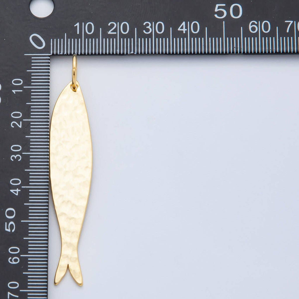 18K Gold Filled Sardine Fish Charm