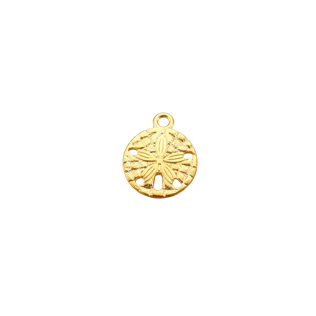Gold Sand Dollar Charm