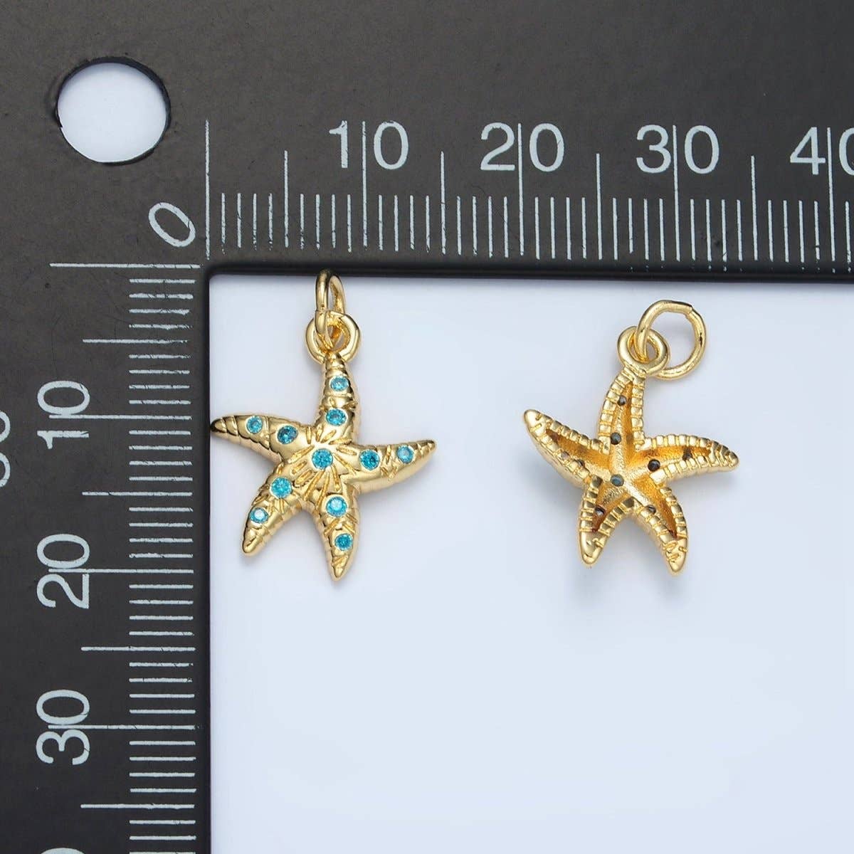 24K Gold Filled Blue Starfish