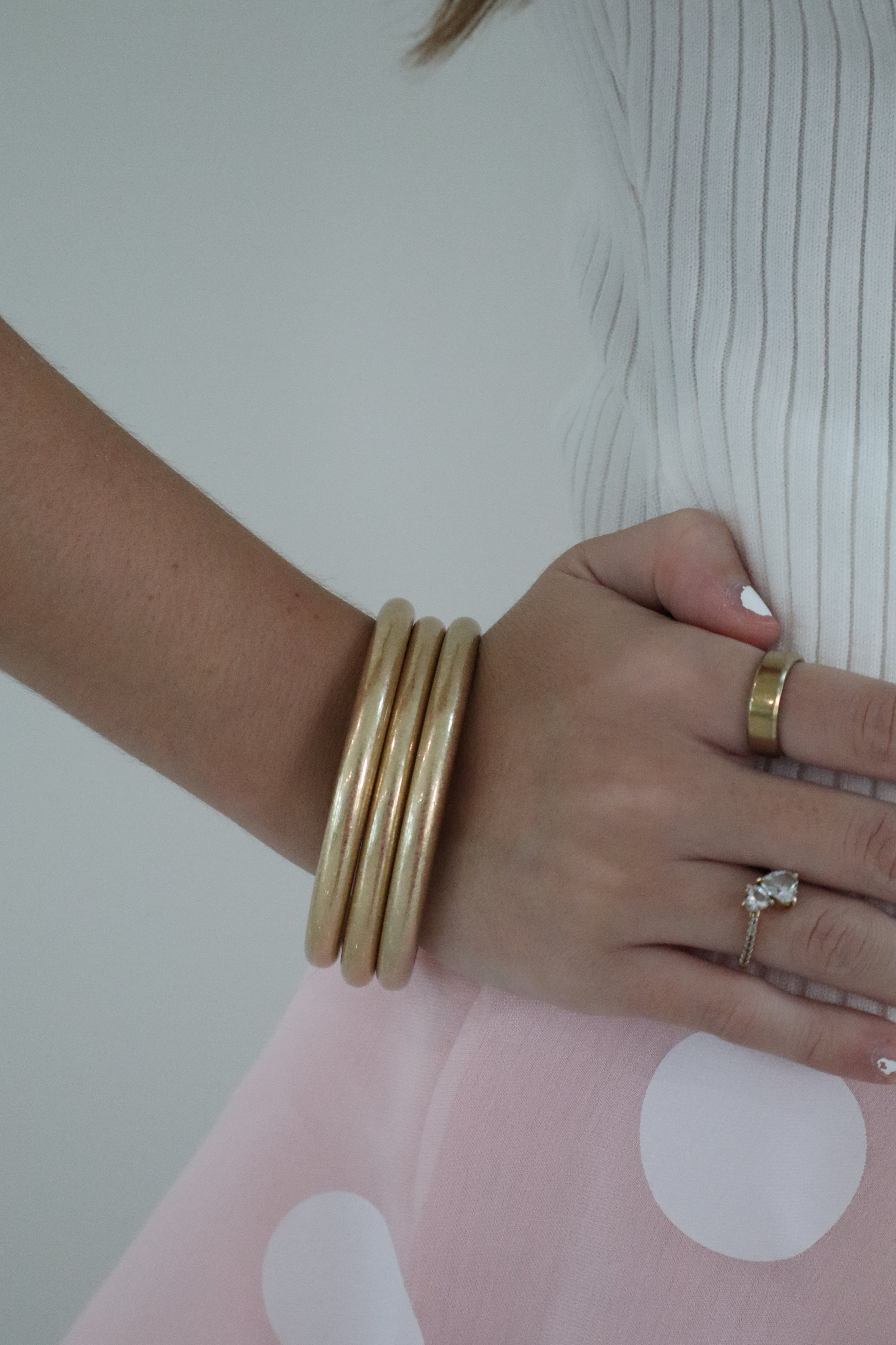 Matte Gold Bangle Set of 3
