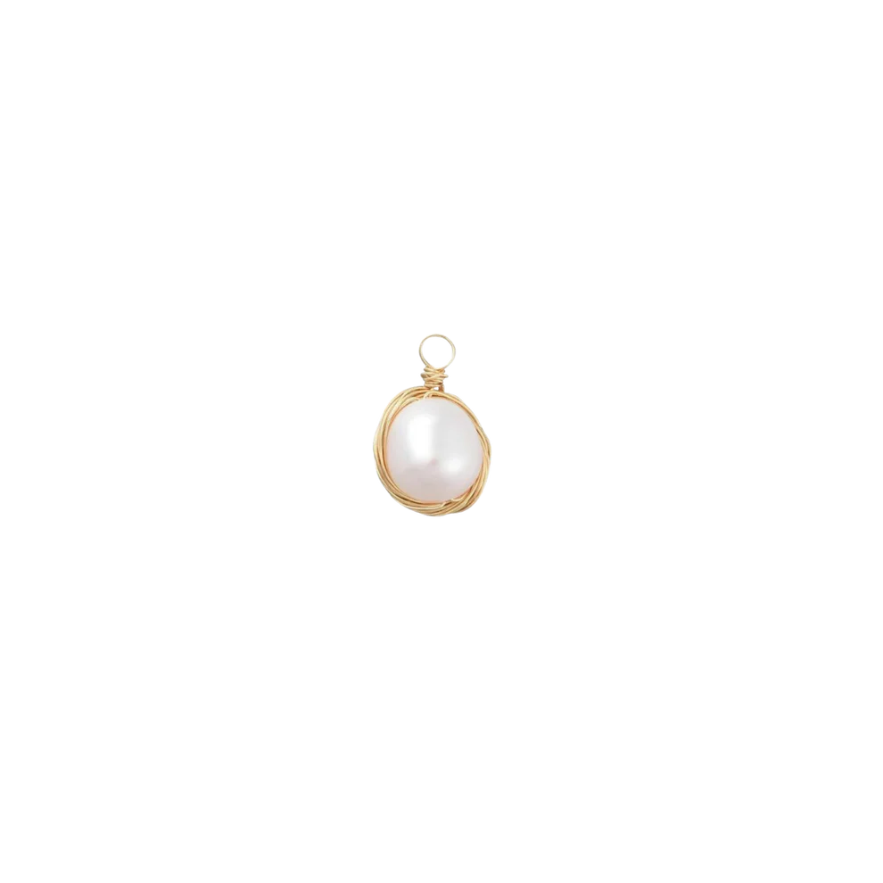Gold Baroque Keshi Pearl Charm