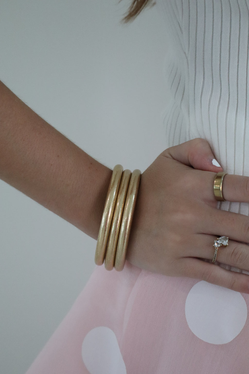 Matte Gold Bangle Set of 3