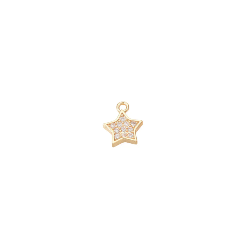 Gold Crystal Star Charm