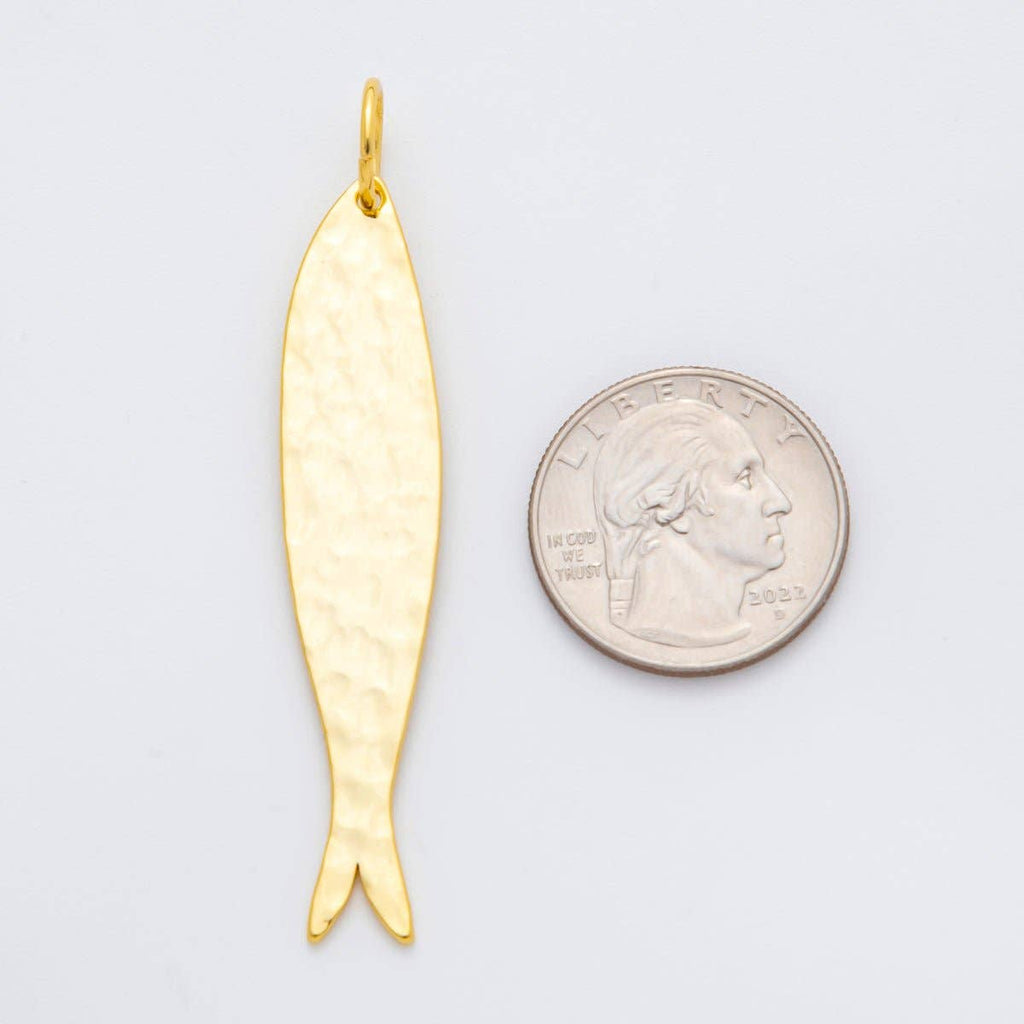 18K Gold Filled Sardine Fish Charm