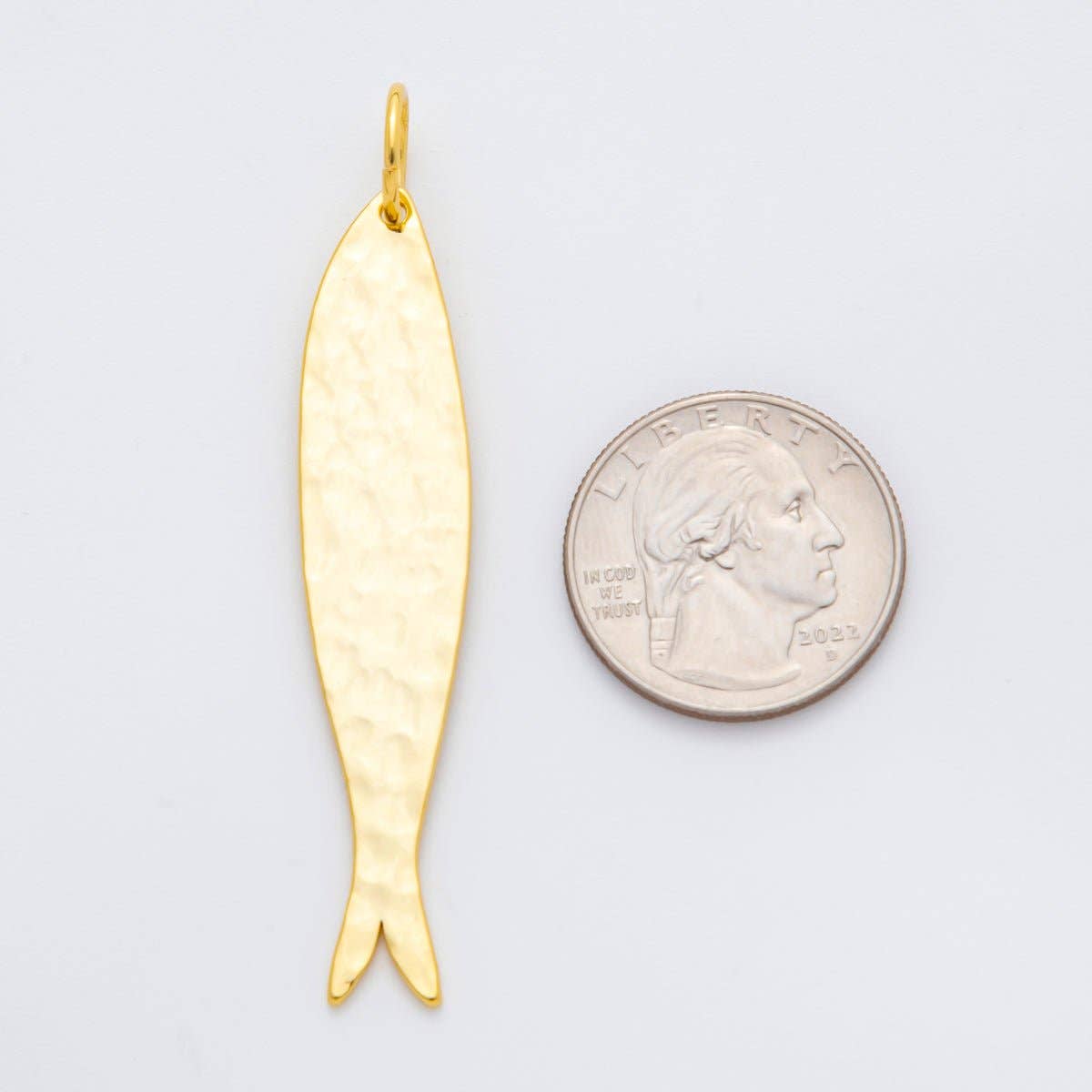 18K Gold Filled Sardine Fish Charm
