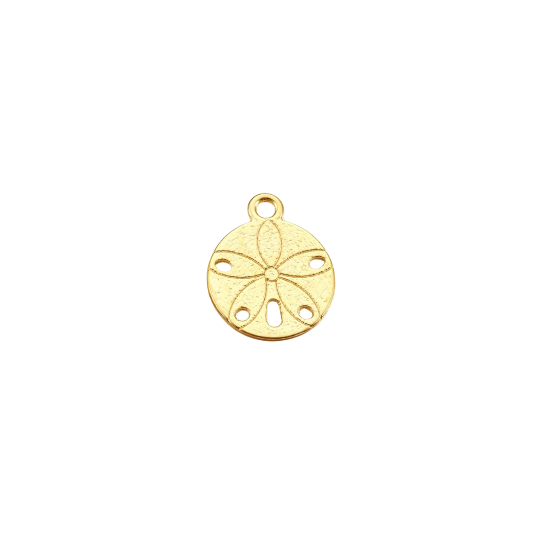 Gold Sand Dollar Charm